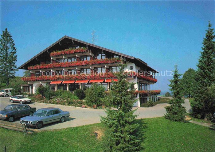 Isny Allgaeu Bayern Bromerhof Kur-und-Sporthotel Hotel Balkonblumen Parkplatz Al
