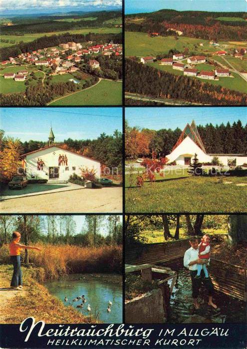 Neutrauchburg Isny Allgaeu Bayern Fliegeraufnahme Kapelle Kirche Ententeich Kuro