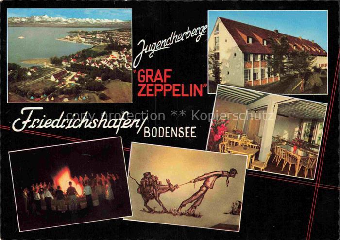 FRIEDRICHSHAFEN Bodensee BW Graf-Zeppelin-Jugendherberge DJH Bodensee Lagerfeuer
