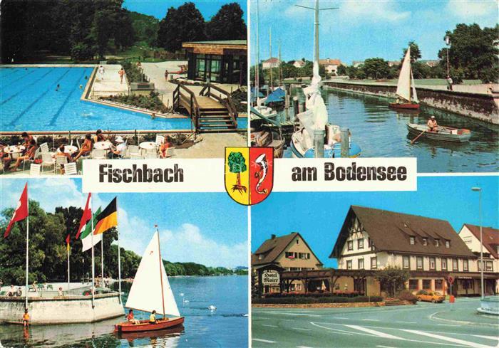 Fischbach Friedrichshafen Bodensee BW Freibad Hafen Segelboote Bodensee Hotel-Ma