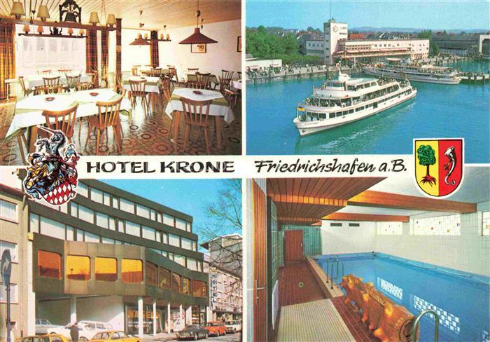 FRIEDRICHSHAFEN Bodensee BW Hotel-Krone Restaurant Hafen Bodensee Fahrgastschiff