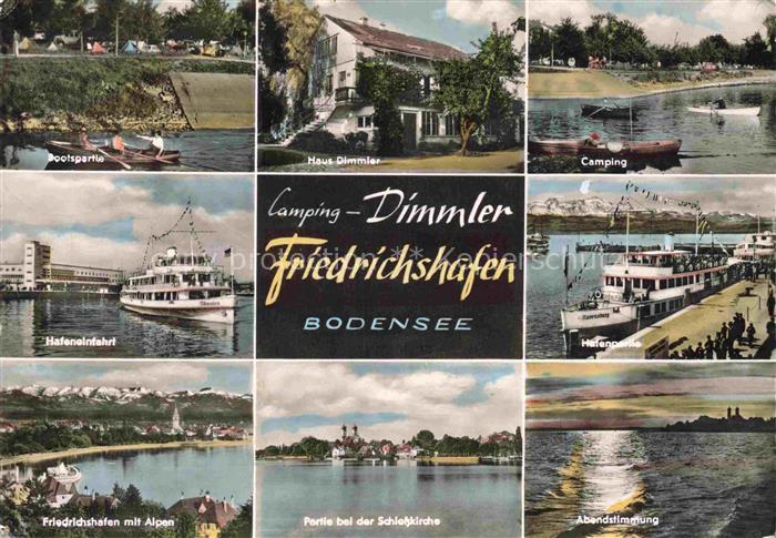 FRIEDRICHSHAFEN Bodensee BW Camping-Dimmler Haus-Dimmler Hafeneinfahrt Hafenpart