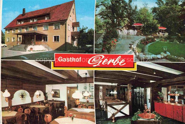 Ailingen Friedrichshafen BW Gasthof-Gerbe Gartenterrasse Gaststube Empfang Wohng