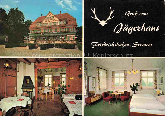 Seemoos Friedrichshafen BW Jaegerhaus Gasthof Pension Restaurant Kamin Hotelzimm