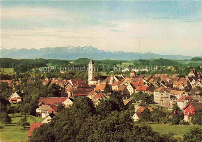 Wangen Allgaeu Bayern Saentisgruppe Alpenpanorama Stadtkirche Daecher Waelder Wi