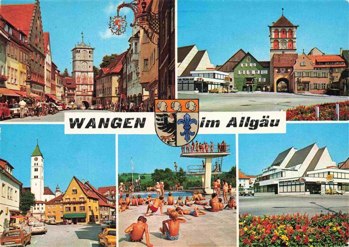 Wangen Allgaeu Bayern Stadttor Altstadt Schwimmbad Sprungturm Sporthalle Wappen