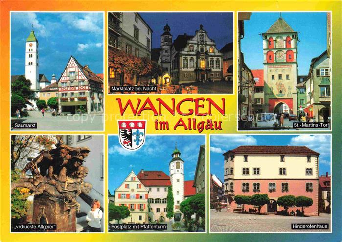 Wangen Allgaeu Bayern Saumarkt Marktplatz St-Martins-Tor Postplatz Pfaffenturm H