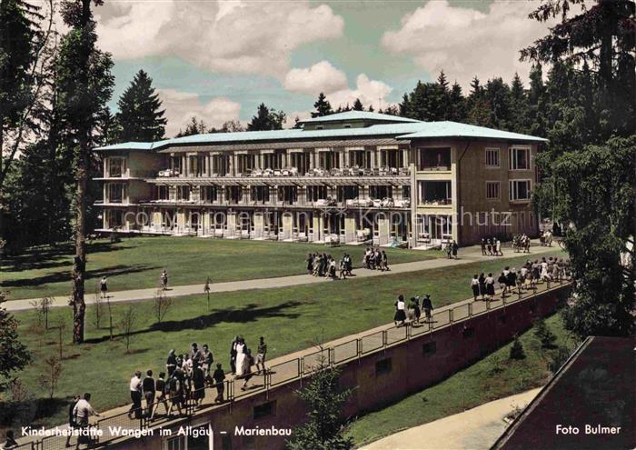 Wangen Allgaeu Bayern Kinderheilstaette Marienbau Kinder Rasen Wald Balkon Bruec