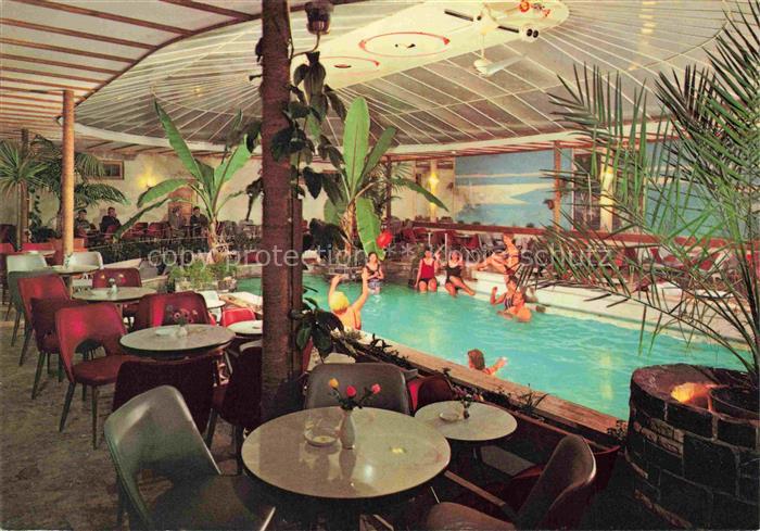 Wangen Allgaeu Bayern Tanzhalle Fontana Café-Hoelle Schwimmbad Palmen Innenpool