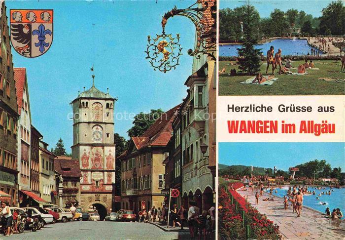 Wangen Allgaeu Bayern Herrenstrasse Ravensburger-Tor Freibad Stadttor Wappen Sch