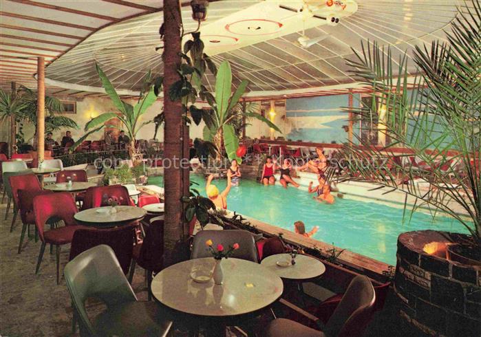 Wangen Allgaeu Bayern Tanzhalle-Fontana Café-Hoelle Schwimmbad Tanzflaeche Palme