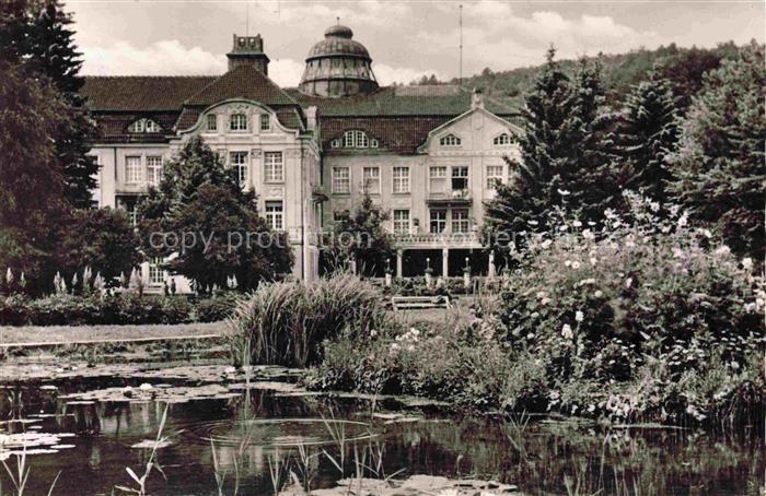 Bad Salzschlirf Fulda Hessen Badehof Kurhotel Kurgarten Seerosenteich Park Jugen