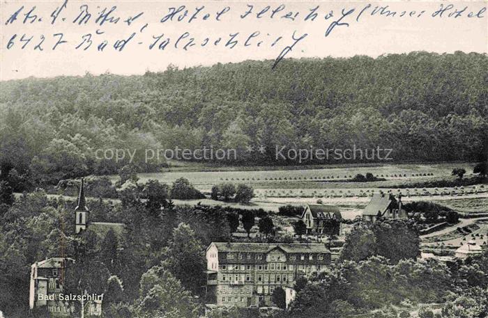 Bad Salzschlirf Fulda Hessen Illerhof Evangelische-Kirche Panorama Wald Felder W