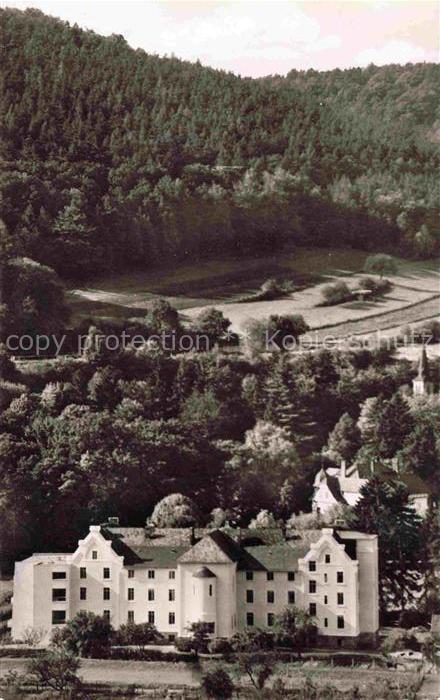 Bad Salzschlirf Fulda Hessen Kurheim St-Bonifatiushaus Tal Wald Felder Kirchturm