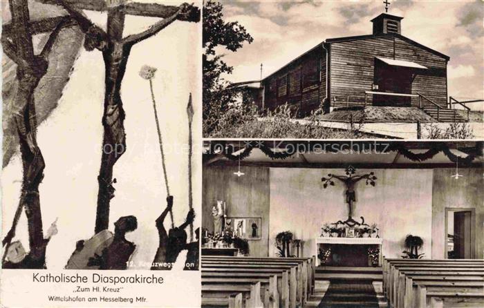 Wittelshofen Mittelfranken ANSBACH Bayern Diasporakirche Kirche-zum-Hl-Kreuz Kre