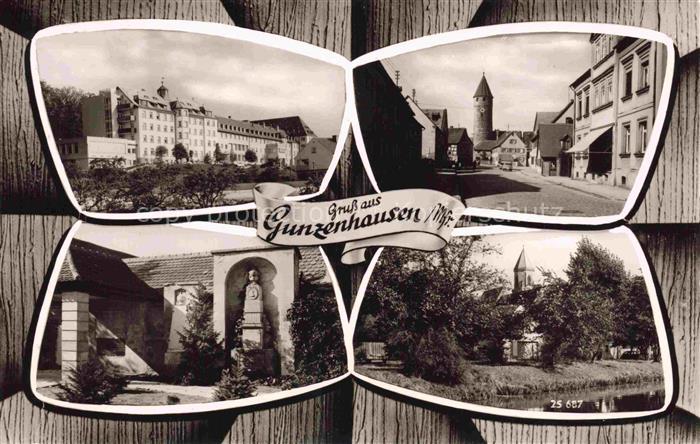 Gunzenhausen Altmuehlsee Bayern Blasturm Denkmal Kirche Stadtansicht Mehrbildkar