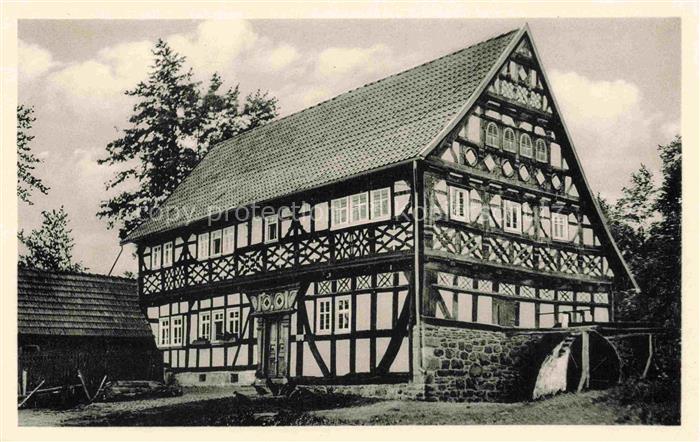 Ilbeshausen-Hochwaldhausen Grebenhain Hessen Teufelsmuehle Fachwerkhaus Muehle M