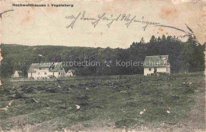Hochwaldhausen Grebenhain Vogelsbergkreis Hessen Dorf Haeuser Wald Wiese Vogelsb
