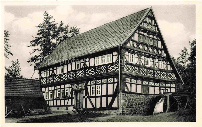 Ilbeshausen-Hochwaldhausen Grebenhain Hessen Teufelsmuehle Fachwerkhaus Muehle V