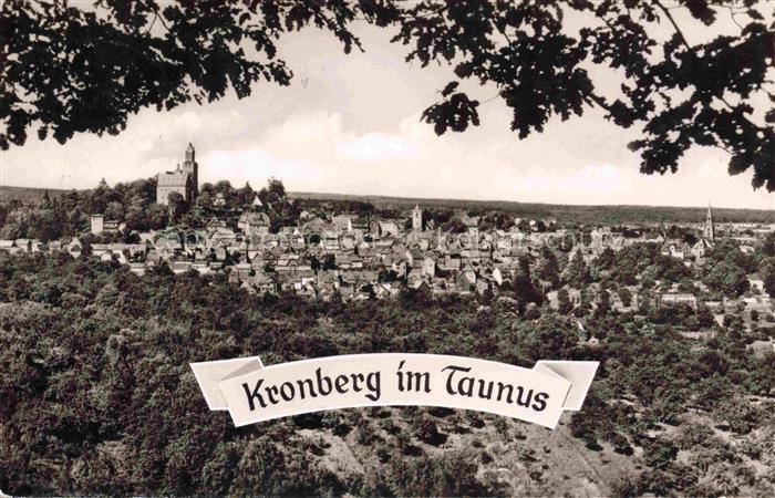 Kronberg  Cronberg Taunus Burg-Kronberg Stadtansicht Kirche Daecher Taunus Wald