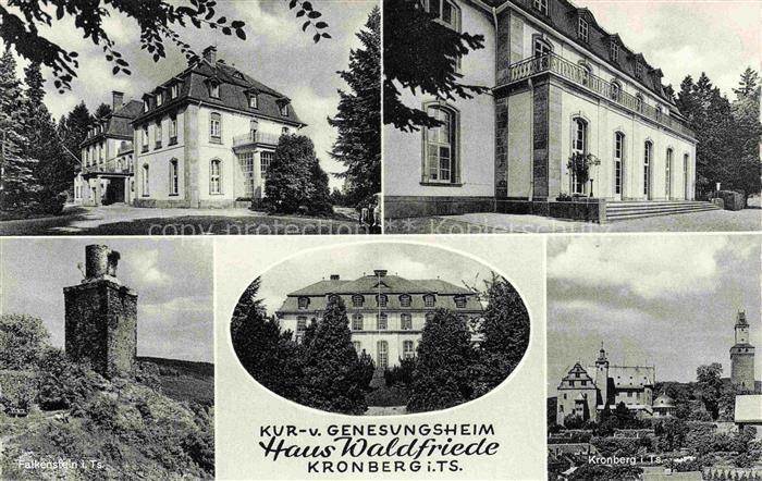 Kronberg  Cronberg Taunus Haus-Waldfriede Kur-Genesungsheim Falkenstein Burg-Kro