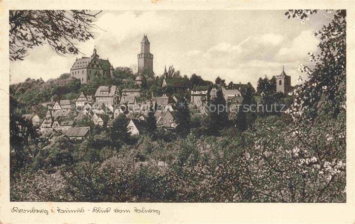 Kronberg  Cronberg Taunus Blick-vom-Felberg Stadtansicht Burg Kirche Fachwerkhae