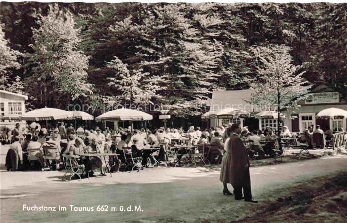 Fuchstanz Taunus Schmitten Hessen Waldgaststaette Biergarten Sonnenschirme Besuc