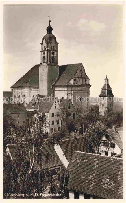 Guenzburg Bayern Frauenkirche Kirchturm Barockkirche Altstadt Daecher