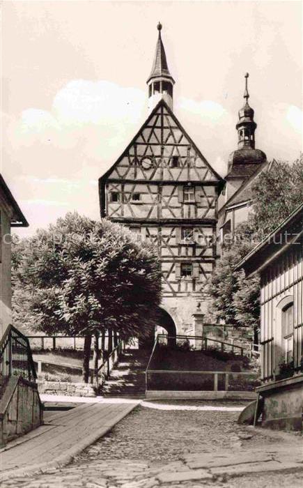 Burgbernheim Neustadt Aisch-Bad Windsheim Bayern Burgtor Stadttor Fachwerkhaus K