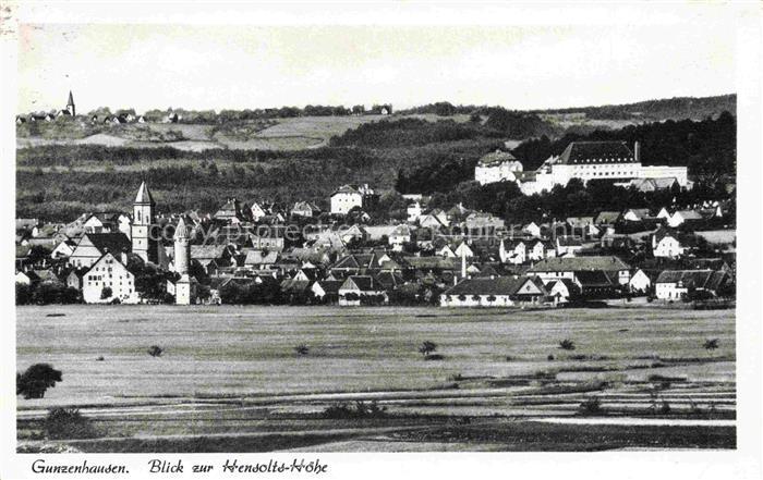 Gunzenhausen Altmuehlsee Bayern Hensoltshoehe Panorama Kirche Schloss Daecher Fe