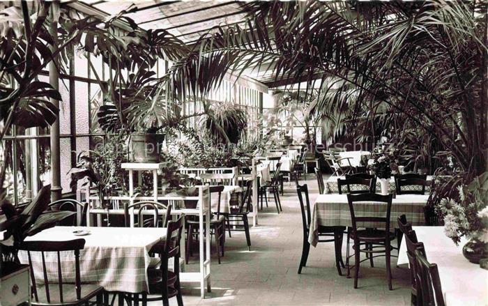 Neuendettelsau Hospiz Diakonissen-Anstalt Palmengarten Wintergarten Tische Stueh