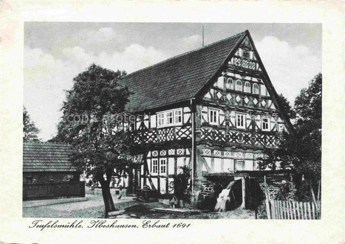 Ilbeshausen-Hochwaldhausen Grebenhain Hessen Teufelsmuehle Fachwerkhaus Wassermu