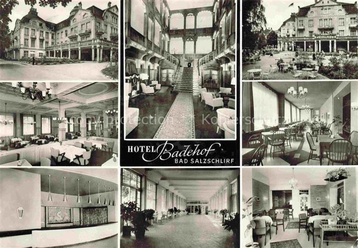 Bad Salzschlirf Fulda Hessen Hotel-Badehof Hoteleingang Lobby Treppenhaus Restau