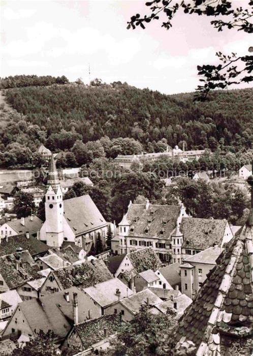 Pappenheim Mittelfranken Kirche Altstadt Daecher Wald Weinberg Burg Turm