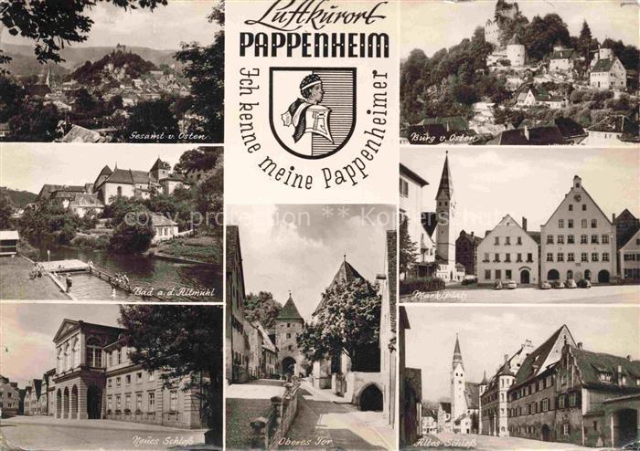Pappenheim Mittelfranken Burg Marktplatz Neues-Schloss Altes-Schloss Oberes-Tor
