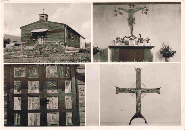Wittelshofen Mittelfranken ANSBACH Bayern Diasporakirche Zum-Hl-Kreuz Holzkirche