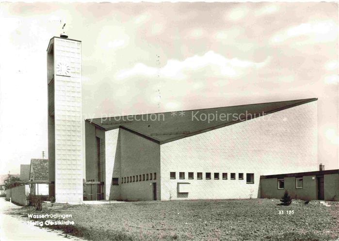 Wassertruedingen Ansbach Bayern Heilig-Geistkirche Kirchturm Moderne-Architektur