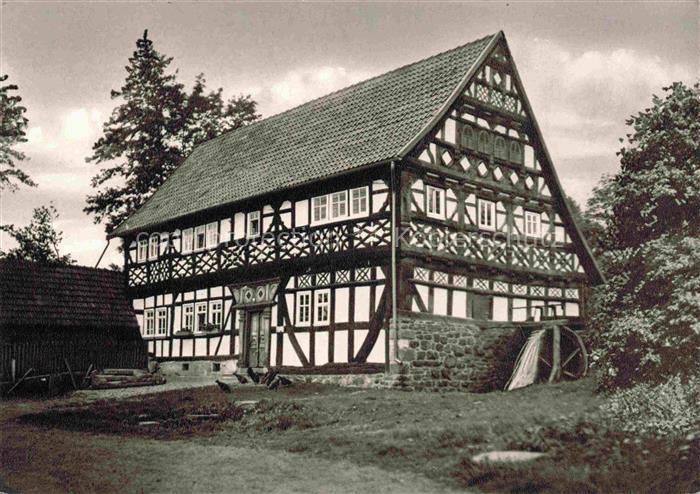 Ilbeshausen-Hochwaldhausen Grebenhain Hessen Teufelsmuehle Fachwerkhaus Muehle V