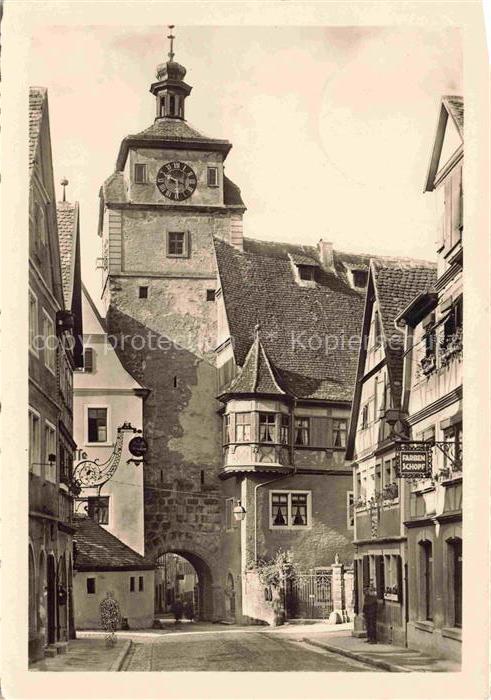 ROTHENBURG TAUBER Bayern Weisser-Turm Judentanzhaus Stadttor Fachwerkhaus Stra