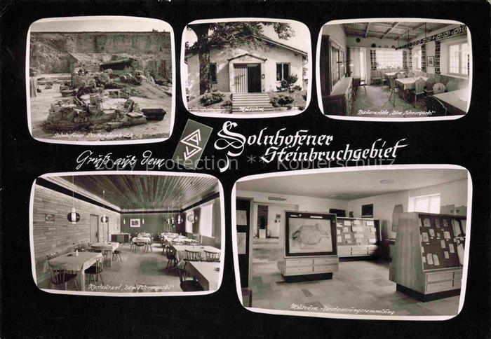Solnhofen Weissenburg-Gunzenhausen Bayern Steinbruch Plattenbruch Museum Verstei