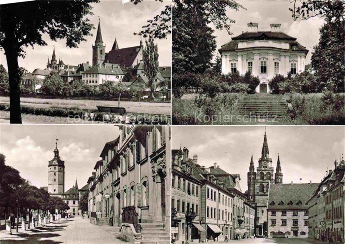 ANSBACH Mittelfranken Bayern Prinzenschloesschen Martin-Luther-Platz Kirche Turm
