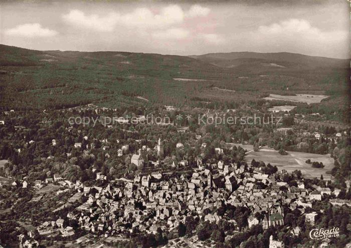 Kronberg Cronberg Taunus Ortschaft Burg-Kronberg Kirche Waldlandschaft Taunus