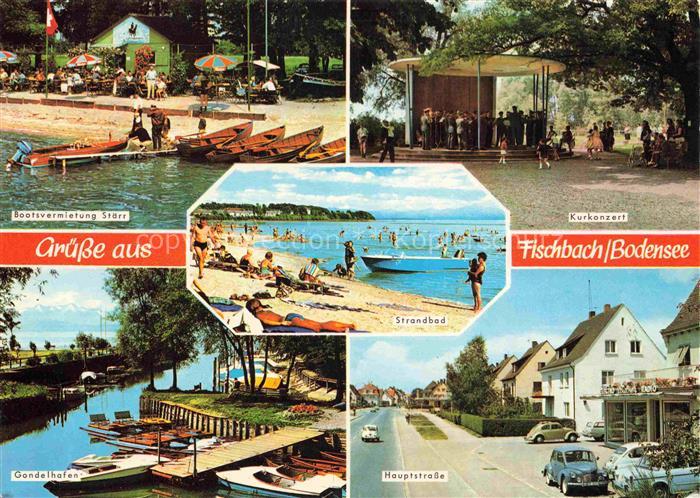 Fischbach Friedrichshafen Bodensee BW Bootsvermietung-Starr Kurkonzert Strandbad