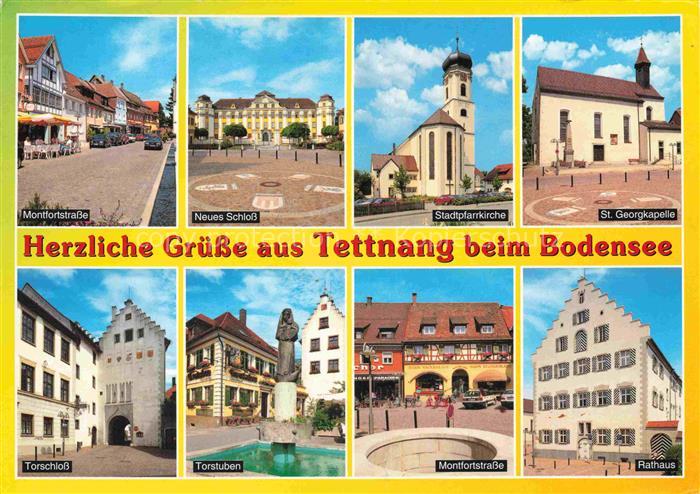 Tettnang Bodenseekreis BW Montfortstrasse Neues-Schloss Stadtpfarrkirche St-Geor