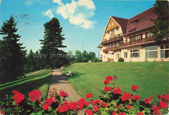 Kressbronn Bodensee BW Allianz-Erholungsheim-Sonnenhof Hotel Park Geranien Tanne