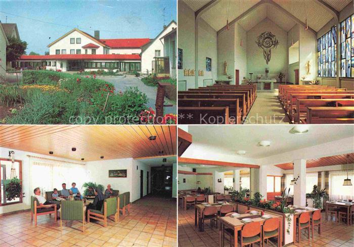 Moos Eriskirch Theresienheim Kapelle Kircheninnenraum Aufenthaltsraum Speisesaal
