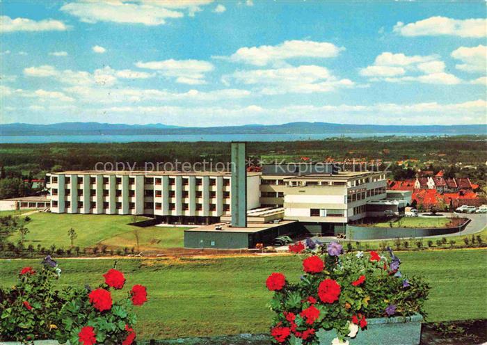 Tettnang Bodenseekreis BW Kreiskrankenhaus Bodensee Luftaufnahme Geranien Modern