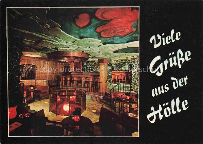 Wangen Allgaeu Bayern Café-Hoelle Felsenbar Tanzhalle-Fontana Bar Innenraum Kami