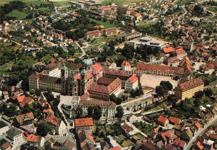 Weingarten Wuerttemberg Benediktiner-Abtei Kloster Fliegeraufnahme Stadtansicht