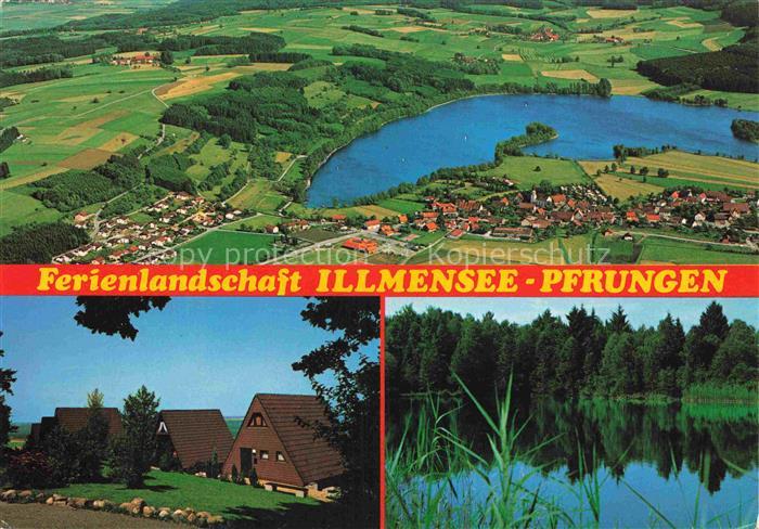 Pfrungen Wilhelmsdorf Ravensburg BW Illmensee-Pfrungen Fliegeraufnahme See Ferie